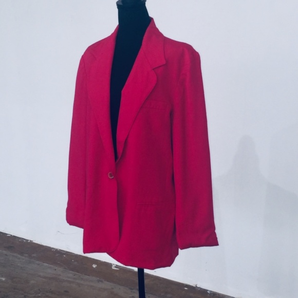 Barbie pink loose fitting medium length blazer - Picture 3 of 8